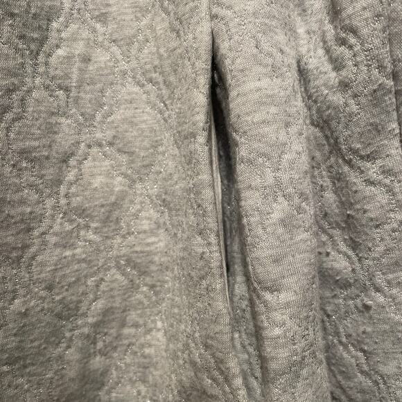 Lilly Pulitzer Brea Wrap Cardigan M | Heather Gray Lurex Jacquard Shawl Collar - Picture 5 of 6